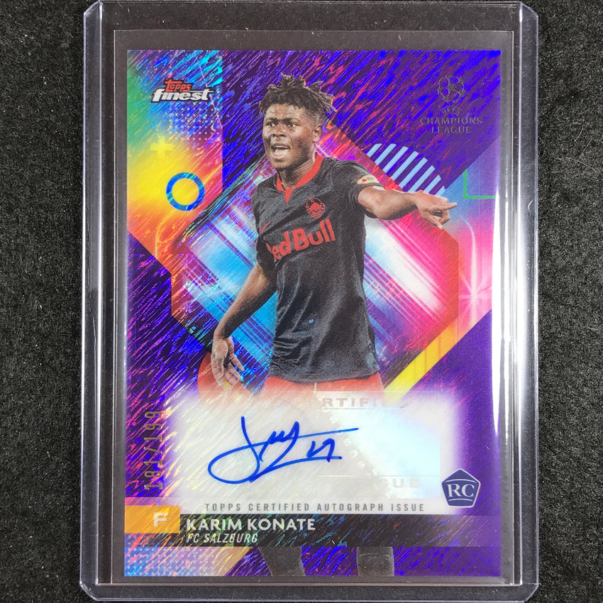 2023-24 UEFA Club Comp Finest KARIM KONATE Rookie Auto Purple Shimmer 181/199