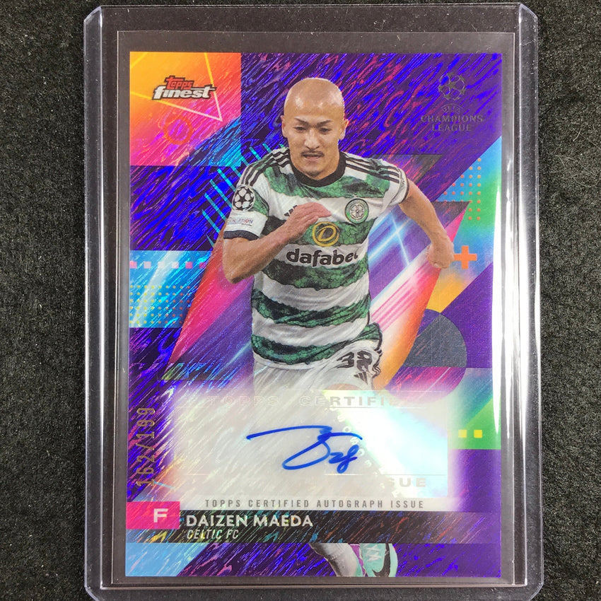 2023-24 UEFA Club Comp Finest DAIZEN MAEDA Base Auto Purple Shimmer 162/199