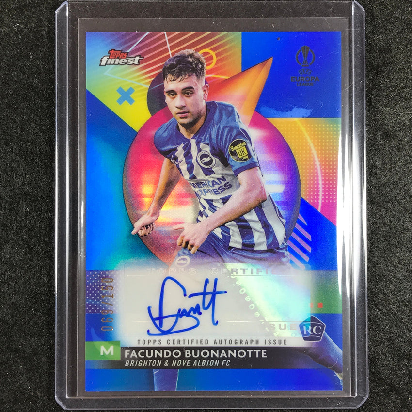 2023-24 UEFA Club Comp Finest FACUNDO BUONANOTTE Base Rookie Auto Blue 69/150