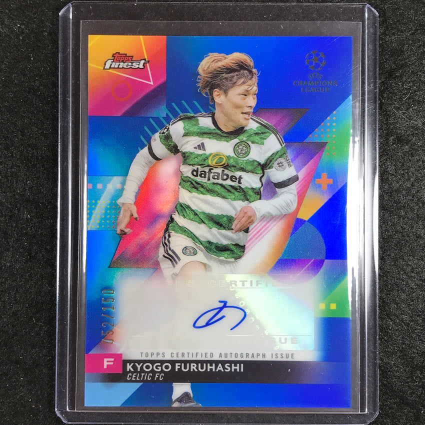 2023-24 UEFA Club Comp Finest KYOGO FURUHASHI Base Auto Blue 52/150