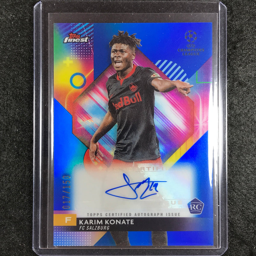 2023-24 UEFA Club Comp Finest KARIM KONATE Base Rookie Auto Blue 17/150
