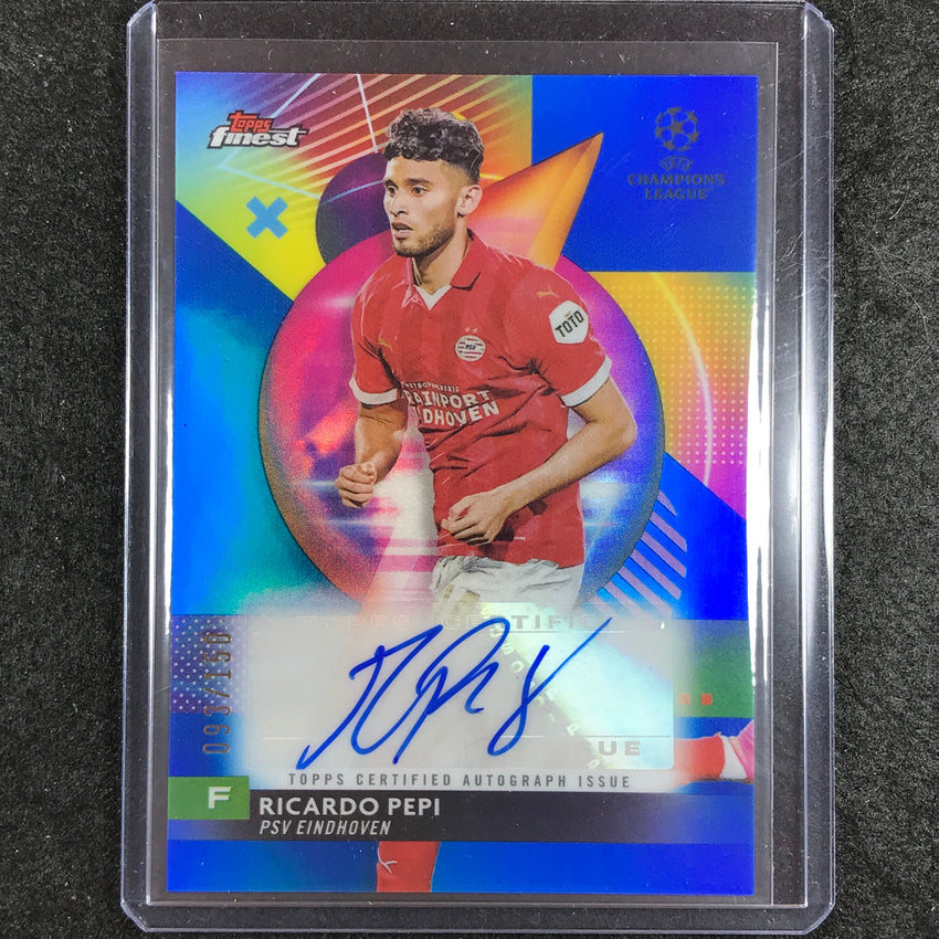 2023-24 UEFA Club Comp Finest RICARDO PEPI Base Auto Blue 93/150