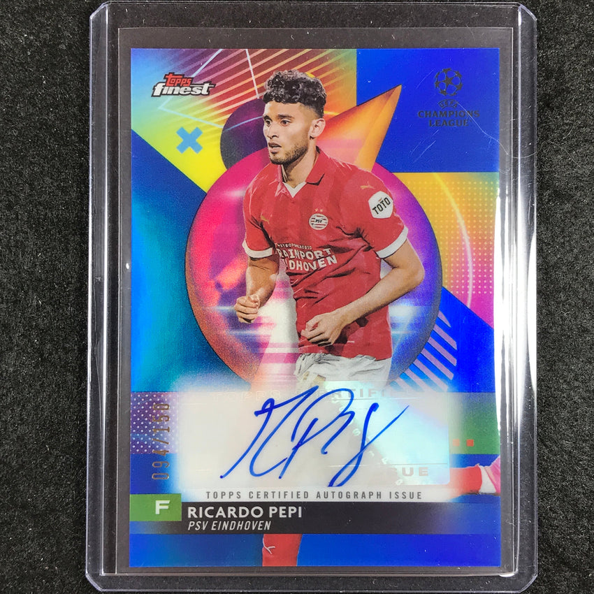 2023-24 UEFA Club Comp Finest RICARDO PEPI Base Auto Blue 94/150