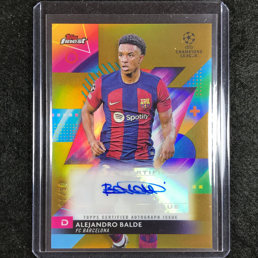 2023-24 UEFA Club Comp Finest ALEJANDRO BALDE Base Auto Gold 1/50