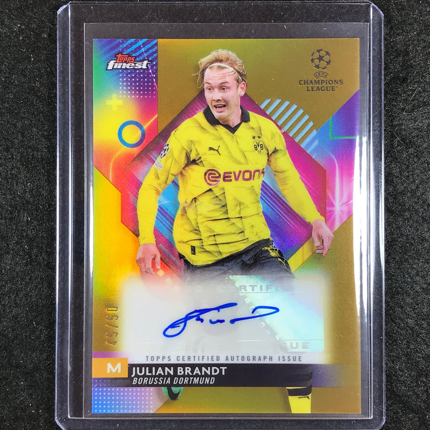 2023-24 UEFA Club Comp Finest JULIAN BRANDT Base Auto Gold 45/50