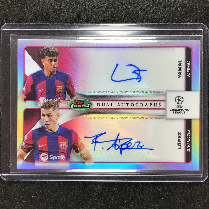 2023-24 UEFA Club Comp Finest LAMINE YAMAL FERMIN LOPEZ Dual Rookie Auto #YL