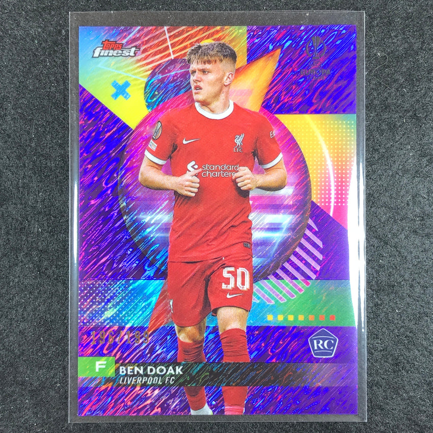 2023-24 UEFA Club Comp Finest BEN DOAK Rookie Base Purple Shimmer 196/199 No. 60