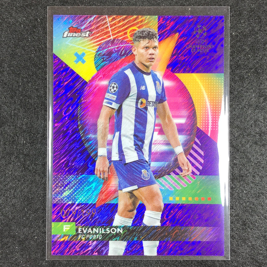 2023-24 UEFA Club Comp Finest EVANILSON Base Purple Shimmer 79/199 #63