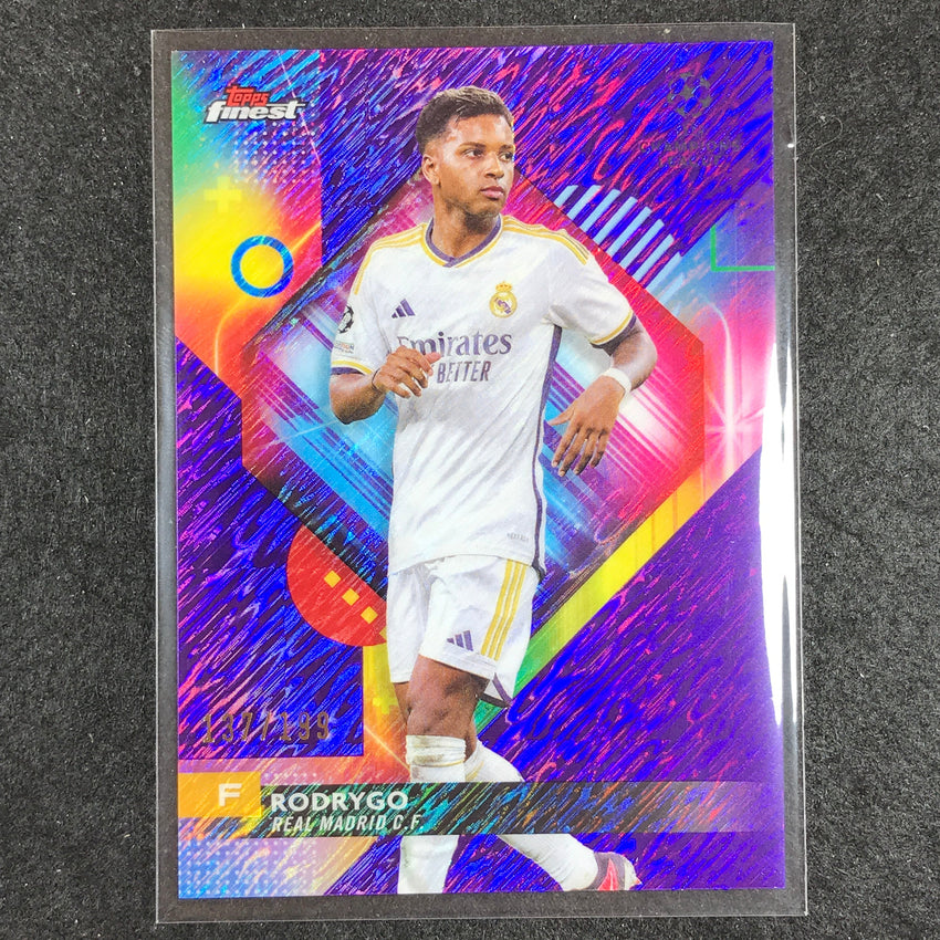 2023-24 UEFA Club Comp Finest RODRYGO Base Purple Shimmer 137/199 #66