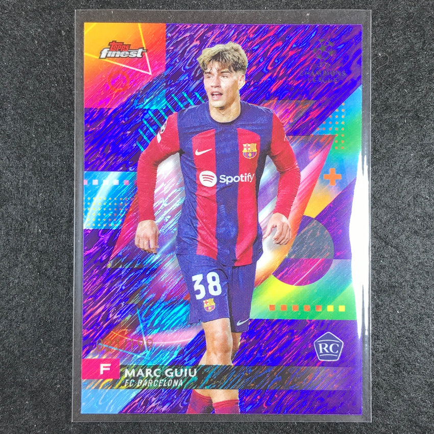 2023-24 UEFA Club Comp Finest MARC GUIU Rookie Base Purple Shimmer 21/199 #68