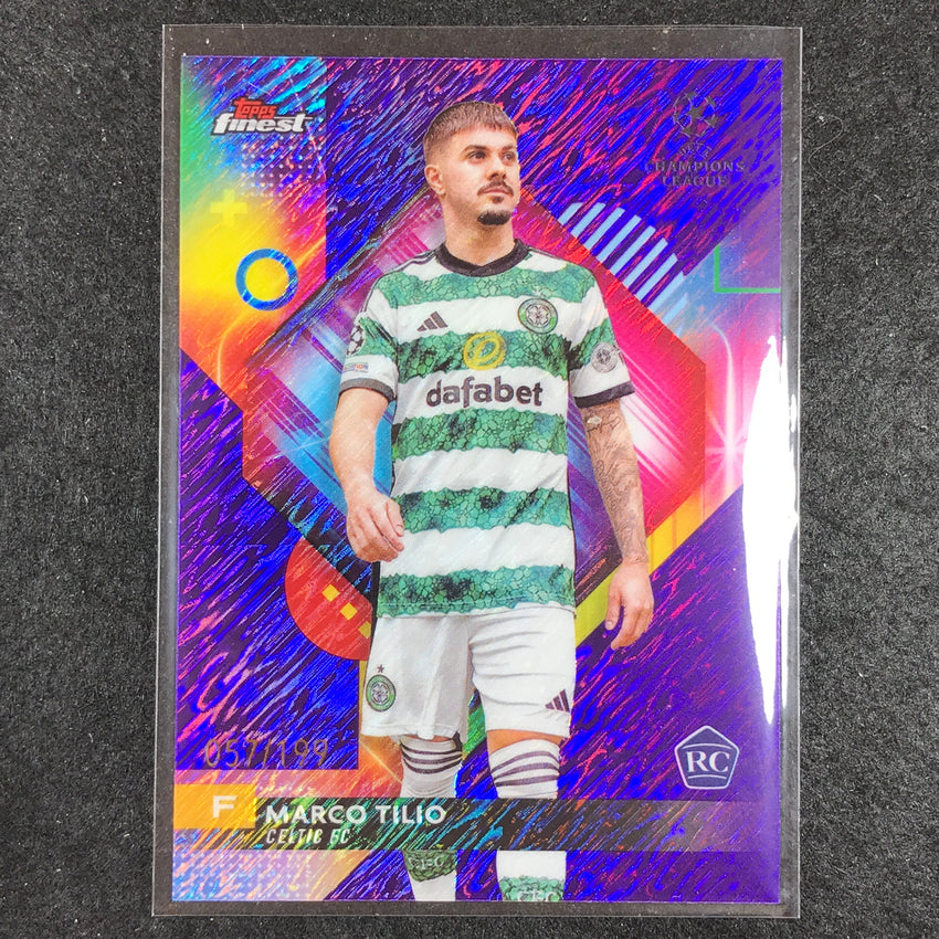 2023-24 UEFA Club Comp Finest MARCO TILIO Rookie Purple Shimmer 57/199 #104