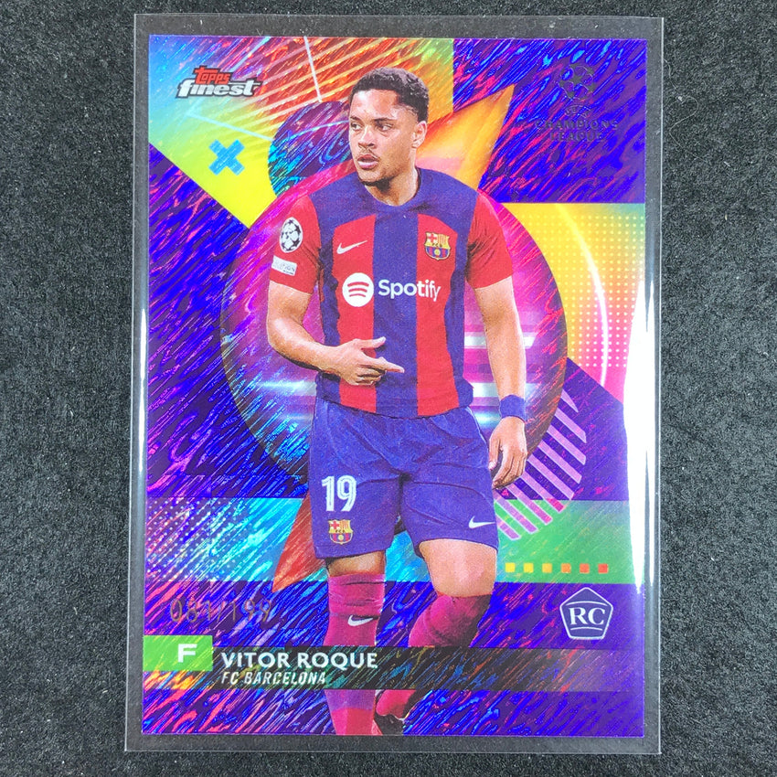 2023-24 UEFA Club Comp Finest VITOR ROQUE Rookie Purple Shimmer 81/199 No. 125