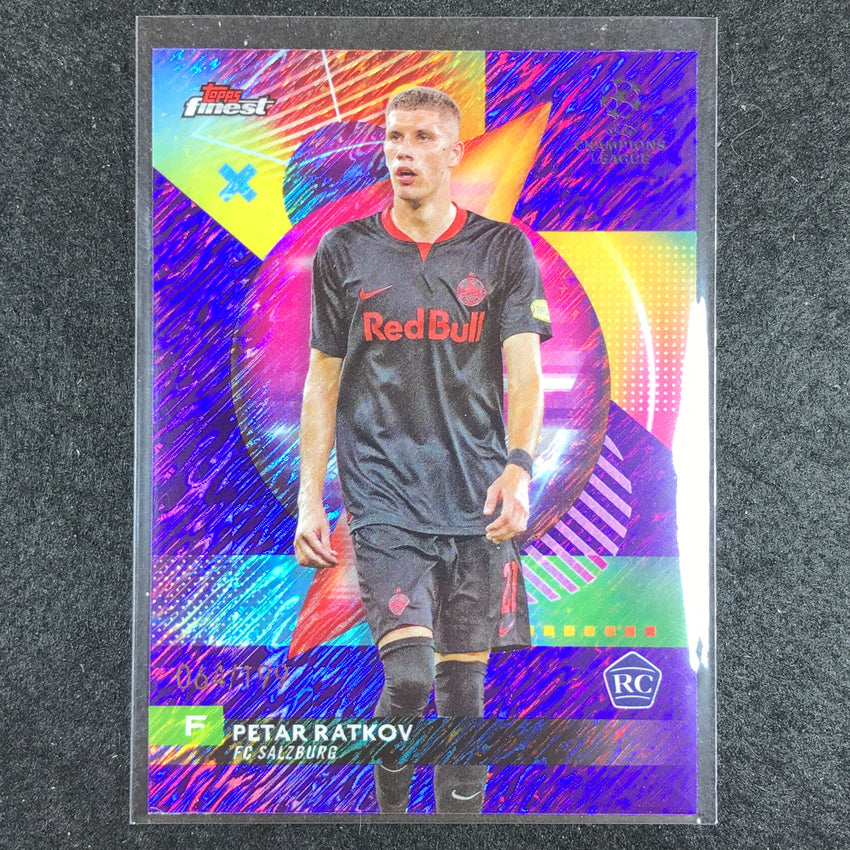 2023-24 UEFA Club Comp Finest PETAR RATKOV Rookie Purple Shimmer 64/199 #146