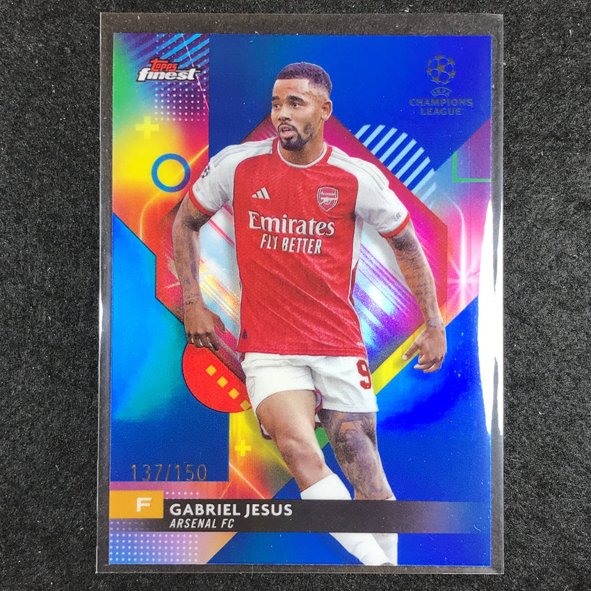 2023-24 UEFA Club Comp Finest GABRIEL JESUS Base Blue 137/150 No. 2
