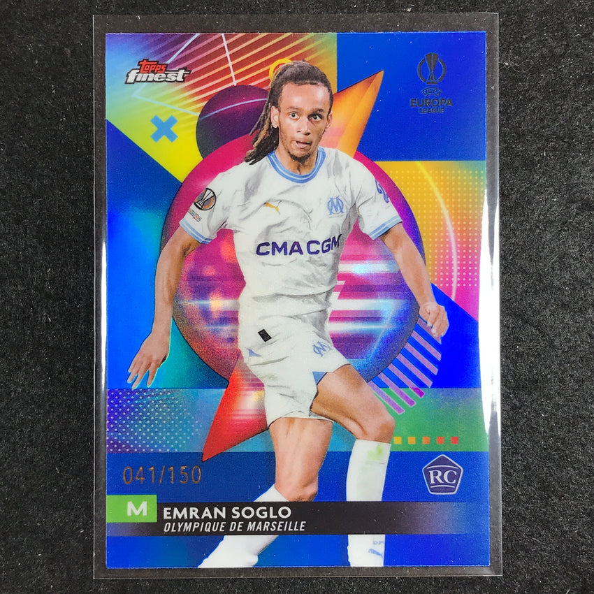 2023-24 UEFA Club Comp Finest EMRAN SOGLO Rookie Base Blue 41/150 #44