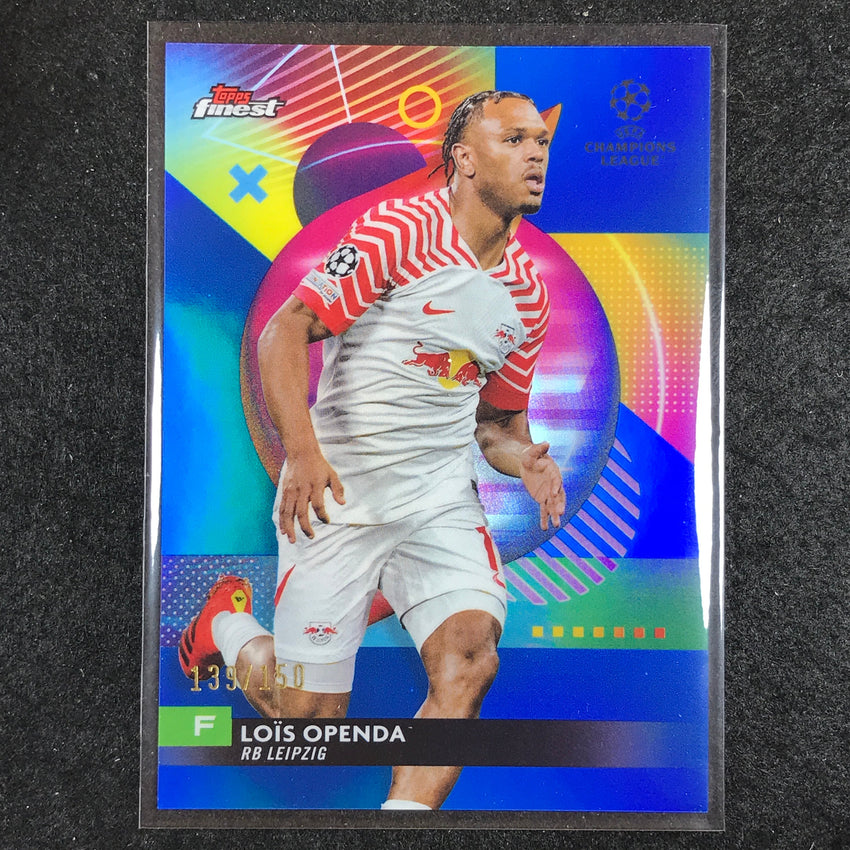 2023-24 UEFA Club Comp Finest LOIS OPENDA Base Blue 139/150 #72