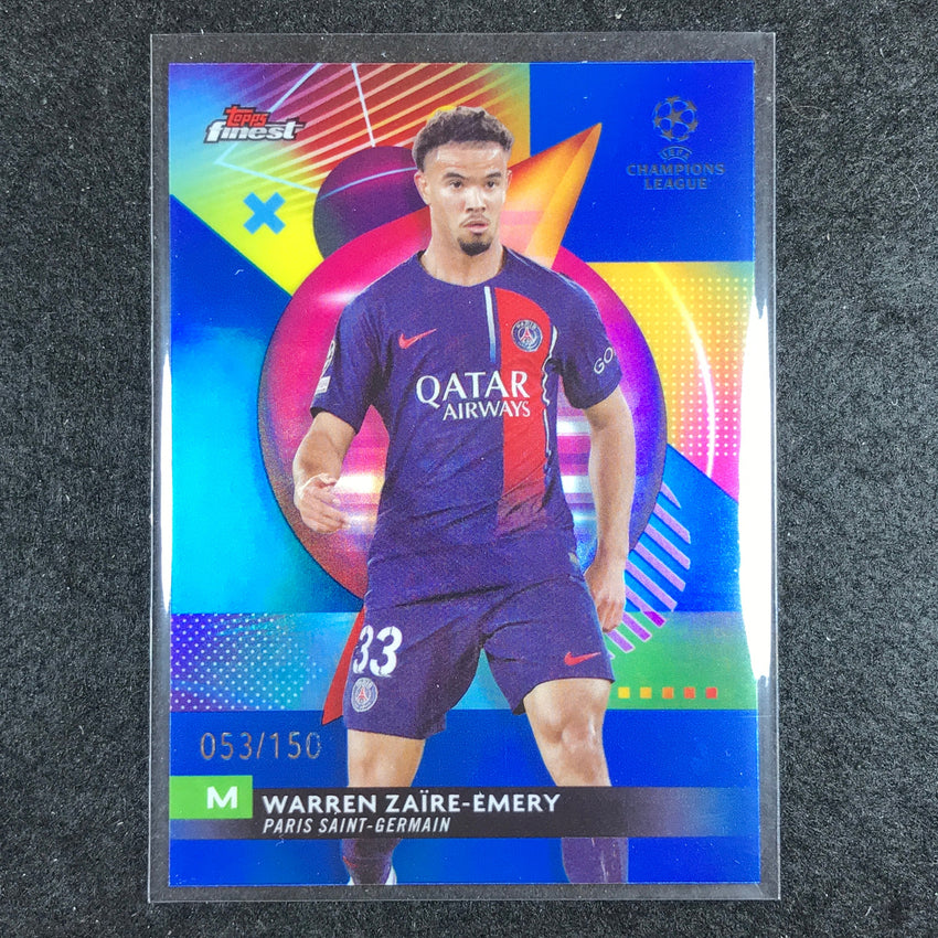 2023-24 UEFA Club Comp Finest WARREN ZAIRE-EMERY Base Blue 53/150 #81