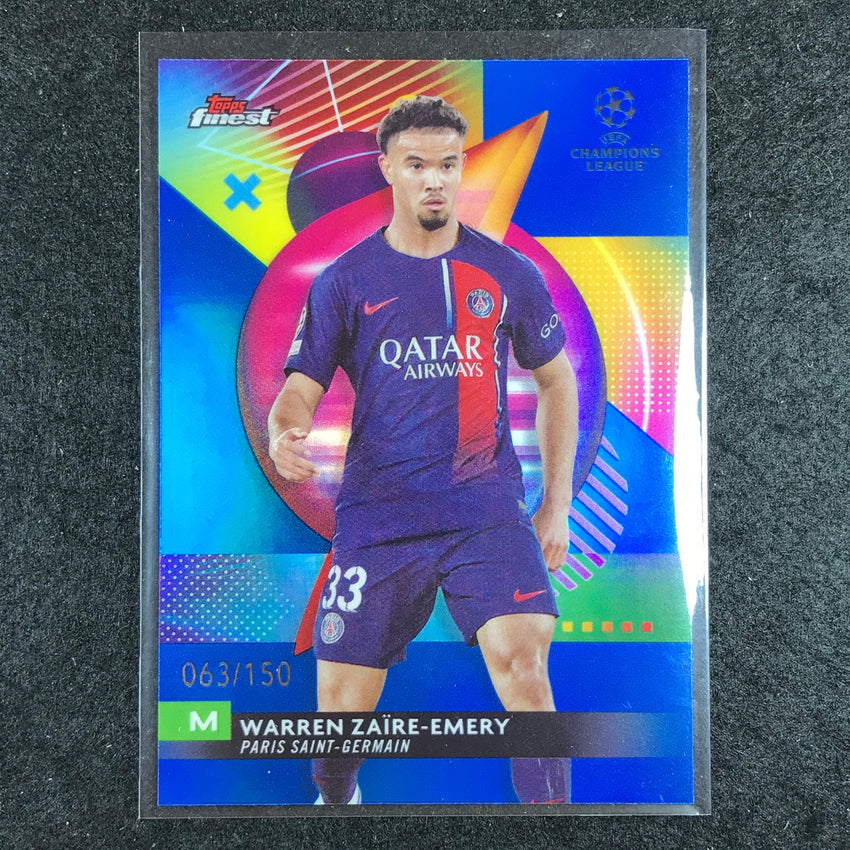 2023-24 UEFA Club Comp Finest WARREN ZAIRE-EMERY Base Blue 63/150 #81
