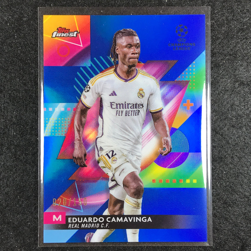 2023-24 UEFA Club Comp Finest EDUARDO CAMAVINGA Base Blue 28/150 #131