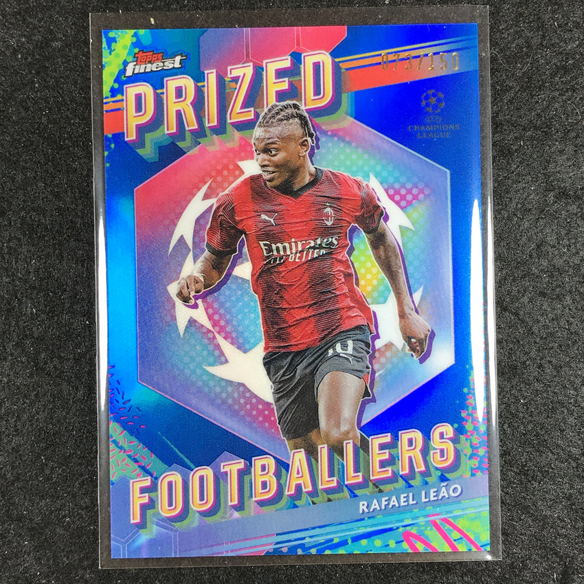 2023-24 UEFA Club Comp Finest RAFAEL LEAO Prized Footballers Blue 73/150