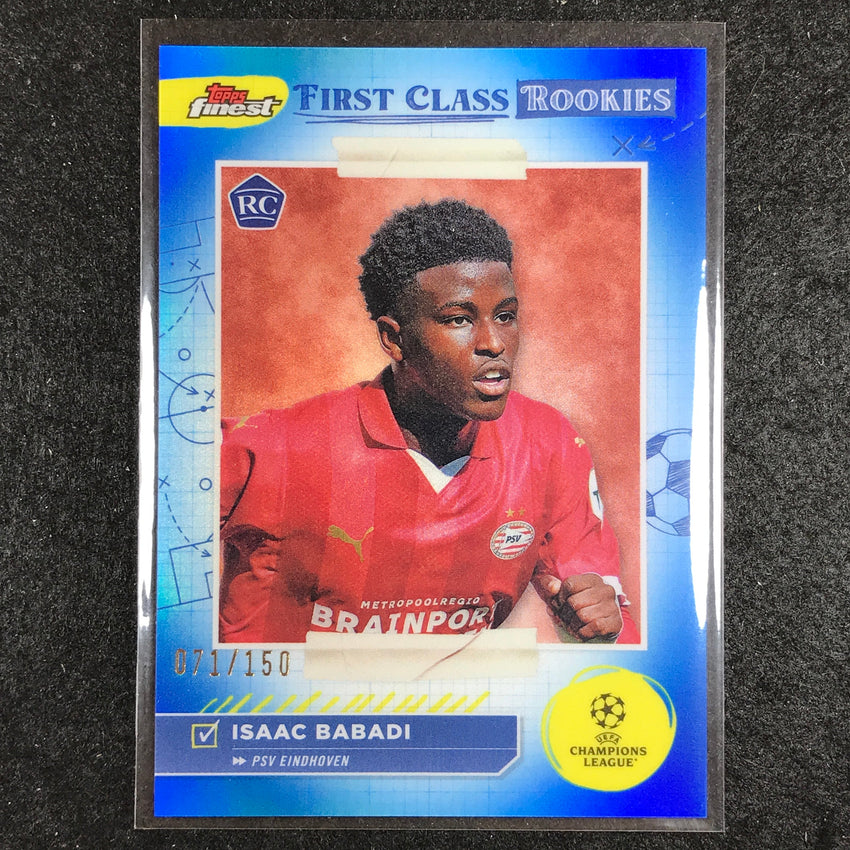 2023-24 UEFA Club Comp Finest ISAAC BABADI First Class Rookies Blue 71/150