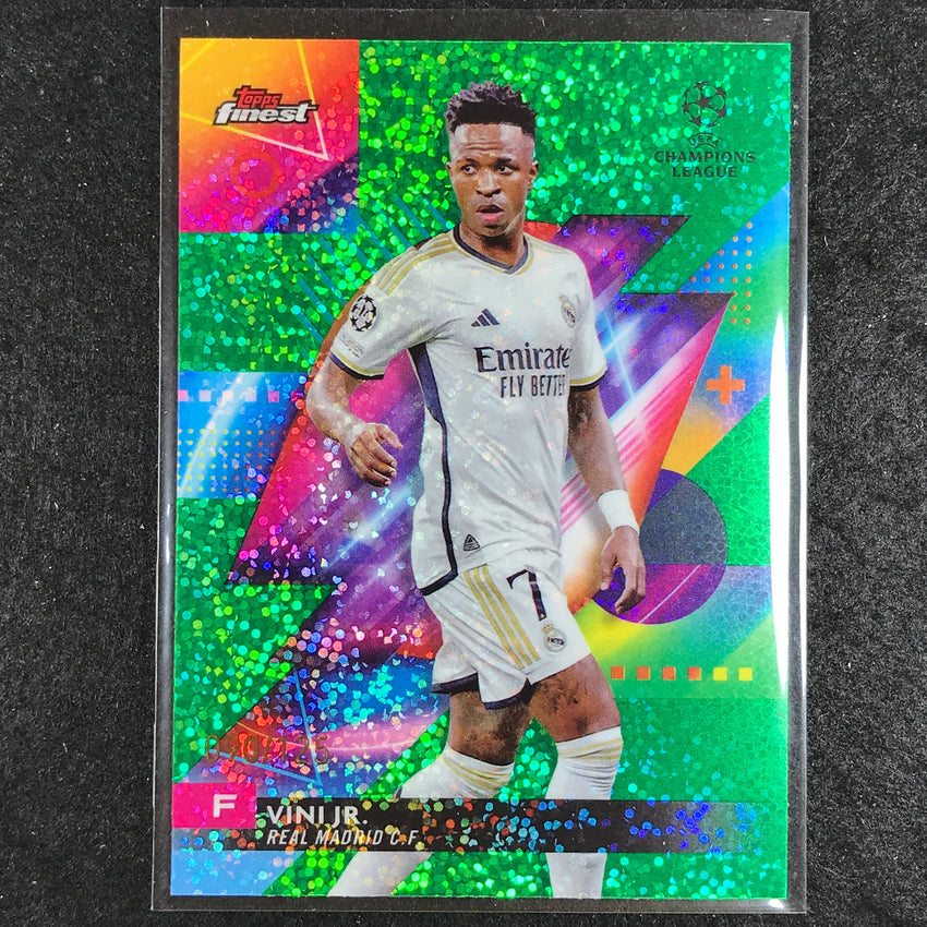 2023-24 UEFA Club Comp Finest VINI JR. Base Speckle Green 90/125 No. 75