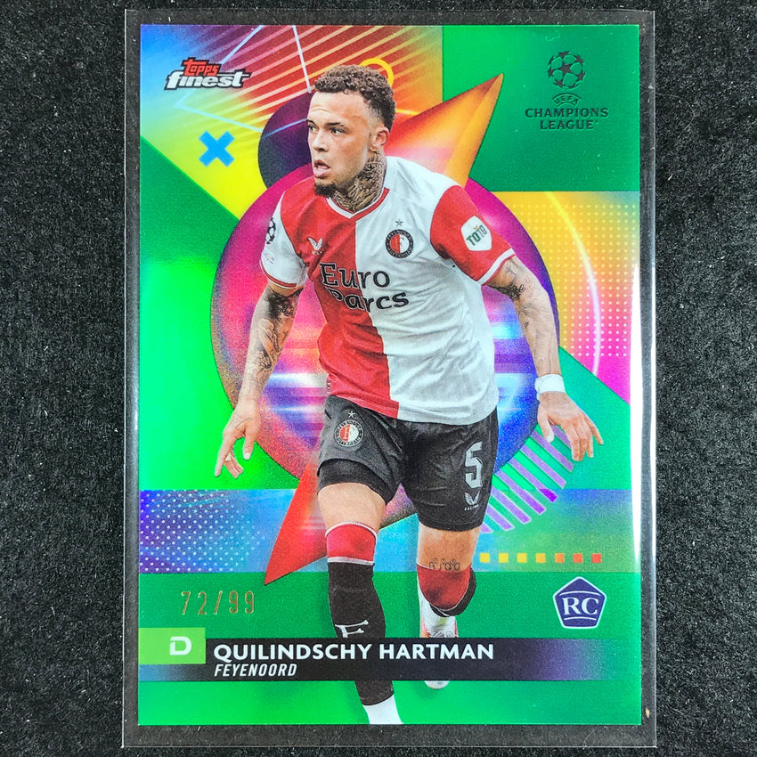 2023-24 UEFA Club Comp Finest QUILINDSCHY HARTMAN Rookie Base Green 72/99 #74