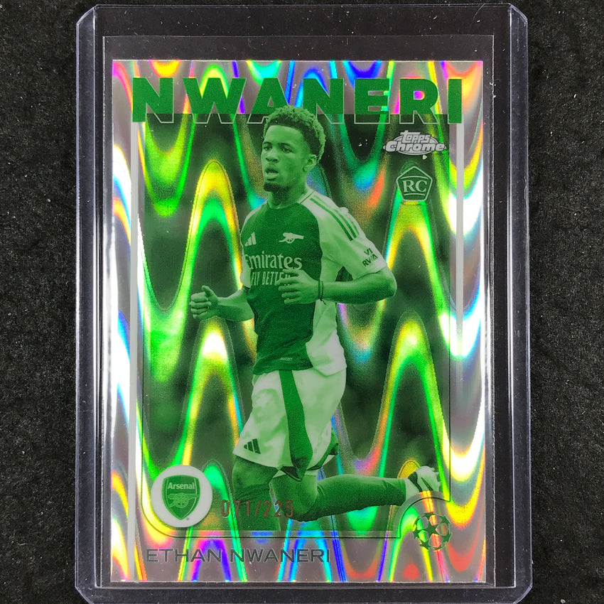 2024-25 Topps Chrome UEFA Club Comp ETHAN NWANERI Rookie Night Vision /225 #158