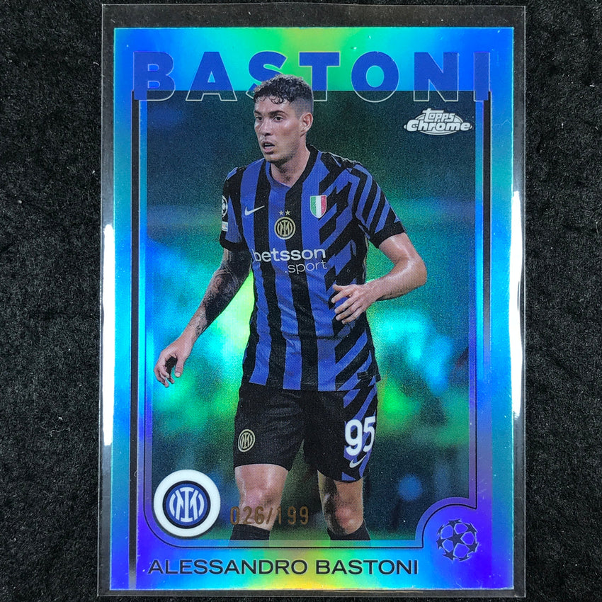 2024-25 Topps Chrome UEFA Club Comp ALESSANDRO BASTONI Base Aqua /199 #2