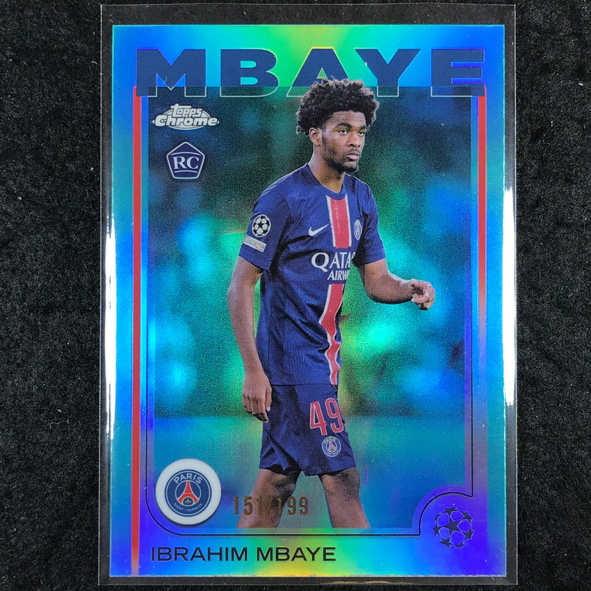 2024-25 Topps Chrome UEFA Club Comp IBRAHIM MBAYE Rookie Base Aqua /199 #15