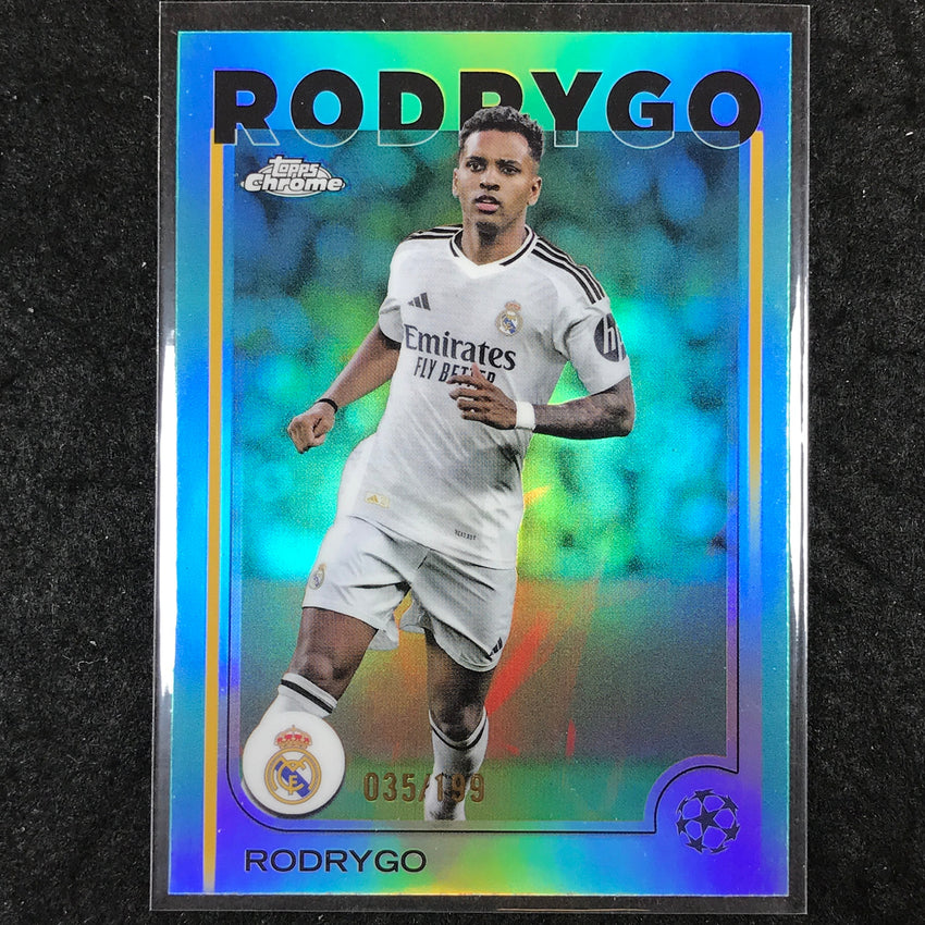 2024-25 Topps Chrome UEFA Club Comp RODRYGO Base Aqua /199 #48
