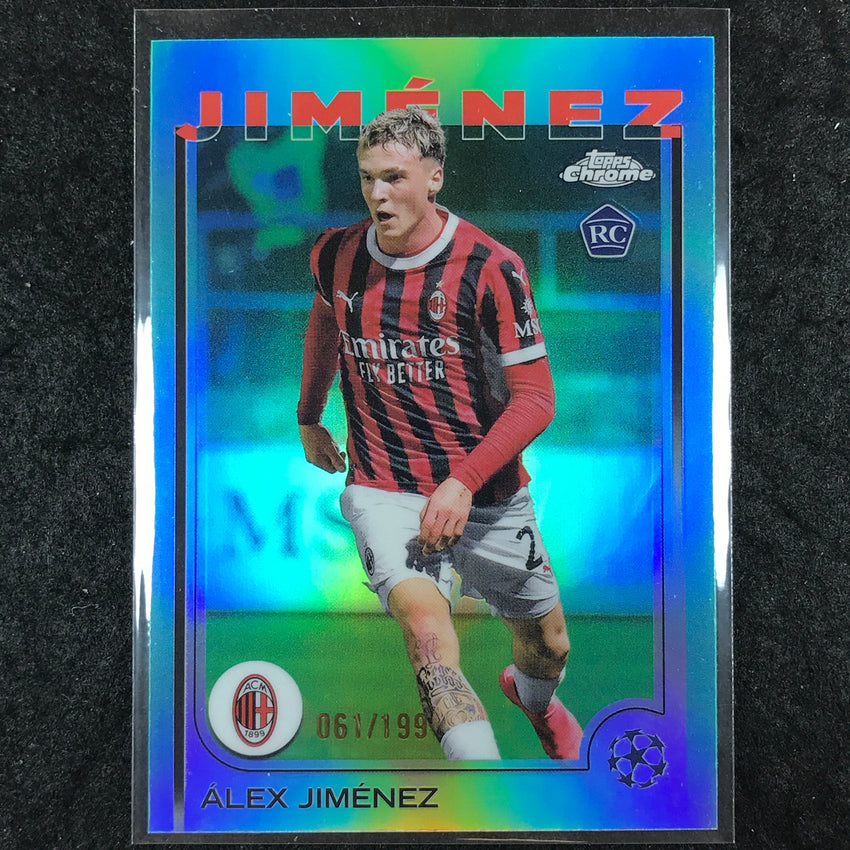 2024-25 Topps Chrome UEFA Club Comp ALEX JIMENEZ Rookie Base Aqua /199 #73