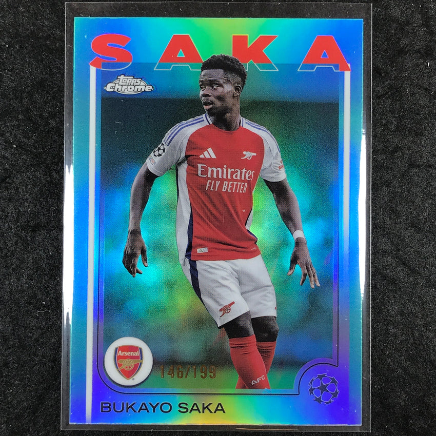 2024-25 Topps Chrome UEFA Club Comp BUKAYO SAKA Base Aqua /199 #77