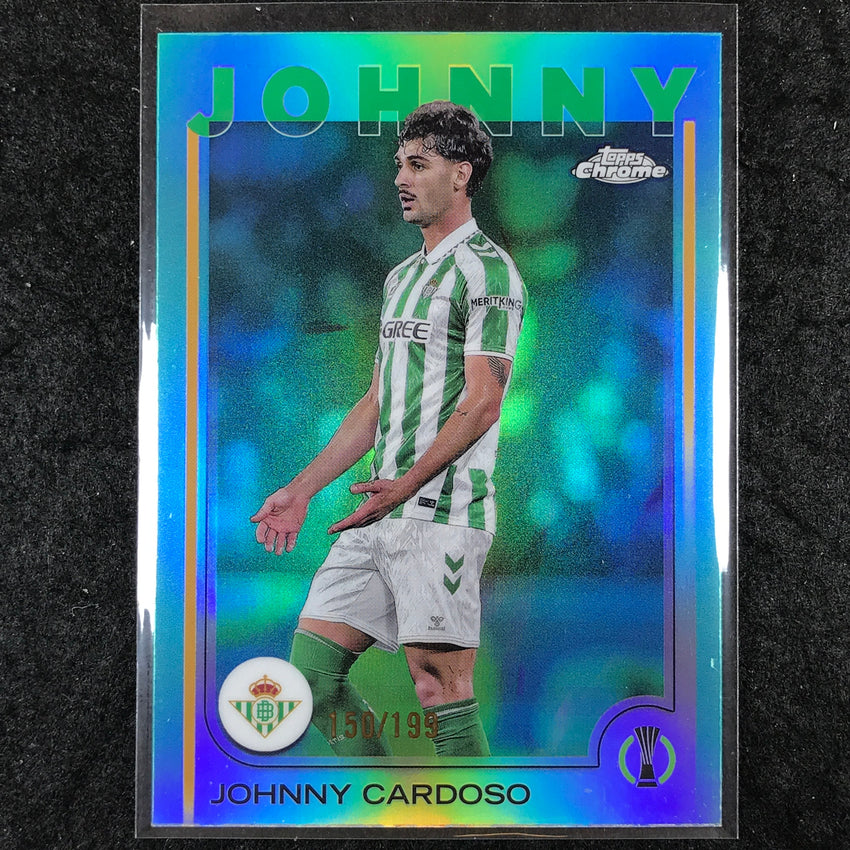 2024-25 Topps Chrome UEFA Club Comp JOHNNY CARDOSO Base Aqua /199 #84