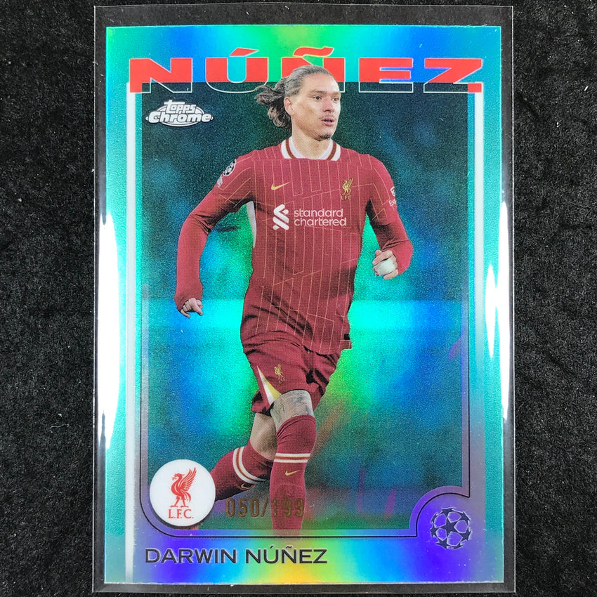 2024-25 Topps Chrome UEFA Club Comp DARWIN NUNEZ Base Aqua /199 #89