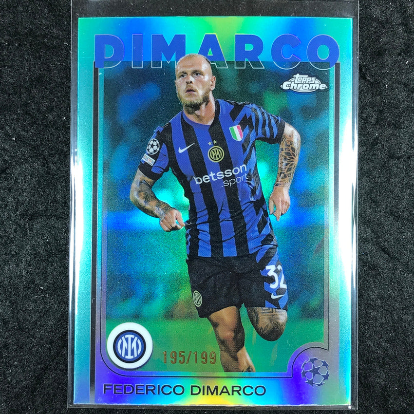 2024-25 Topps Chrome UEFA Club Comp FEDERICO DIMARCO Base Aqua /199 #129
