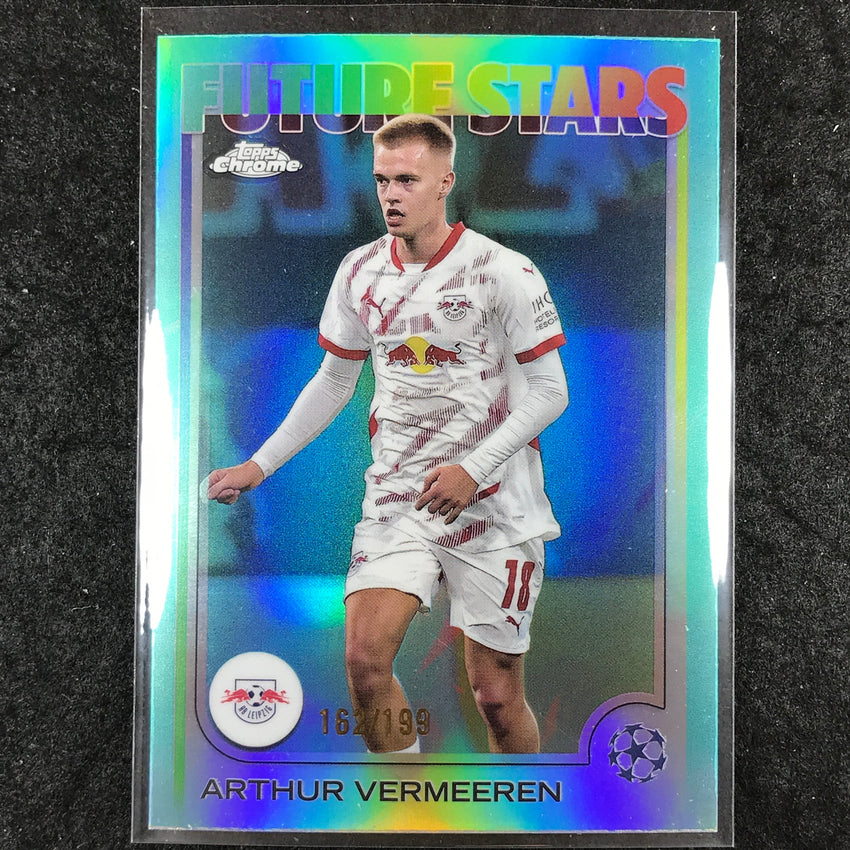 2024-25 Topps Chrome UEFA Club Comp ARTHUR VERMEEREN Future Stars Aqua /199 #135