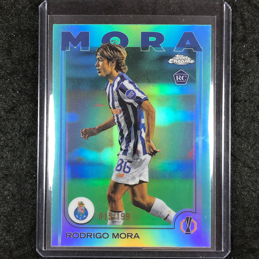 2024-25 Topps Chrome UEFA Club Comp RODRIGO MORA Rookie Base Aqua /199 #137