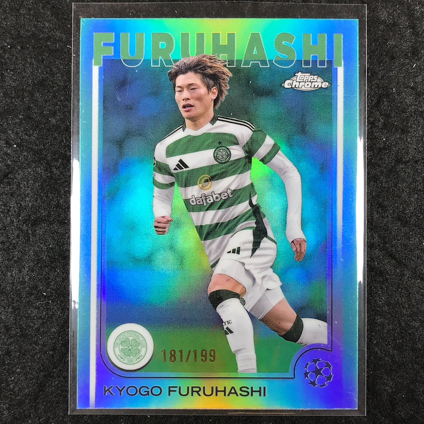2024-25 Topps Chrome UEFA Club Comp KYOGO FURUHASHI Base Aqua /199 #140
