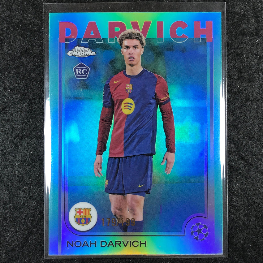 2024-25 Topps Chrome UEFA Club Comp NOAH DARVICH Rookie Base Aqua /199 #148