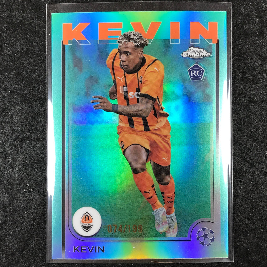 2024-25 Topps Chrome UEFA Club Comp KEVIN Rookie Base Aqua /199 #157