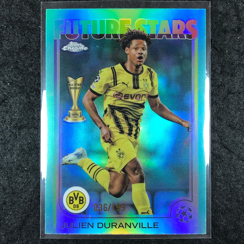 2024-25 Topps Chrome UEFA Club Comp JULIEN DURANVILLE Future Stars Aqua /199