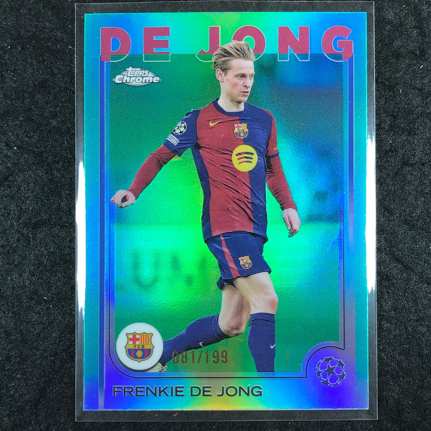 2024-25 Topps Chrome UEFA Club Comp FRENKIE DE JONG Base Aqua /199 #172