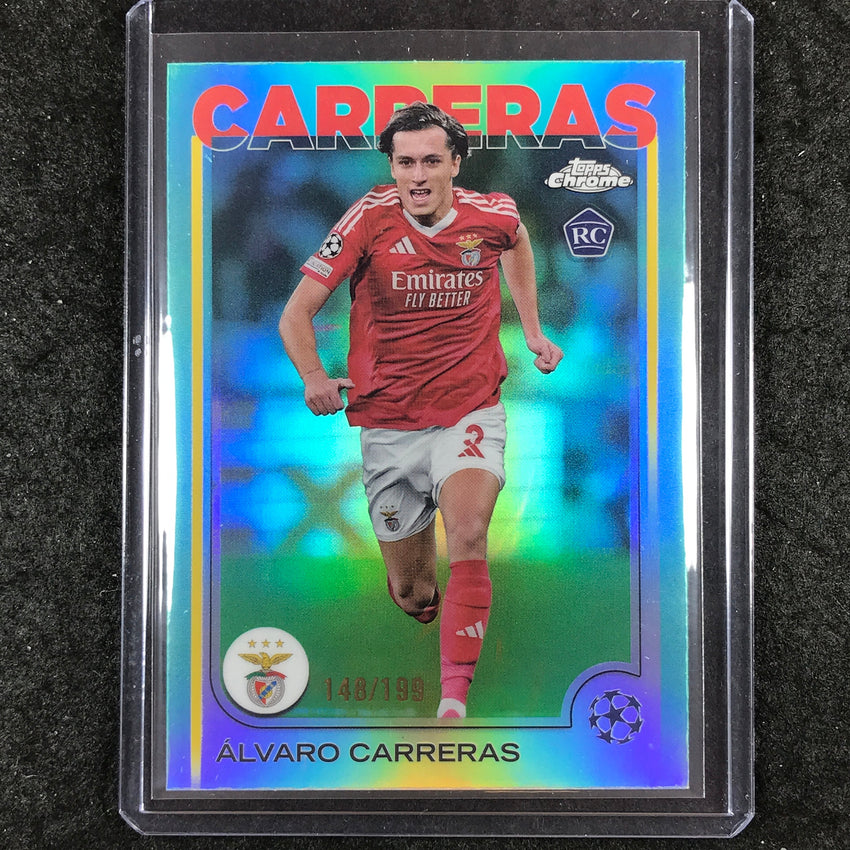2024-25 Topps Chrome UEFA Club Comp ALVARO CARRERAS Rookie Base Aqua /199 #181