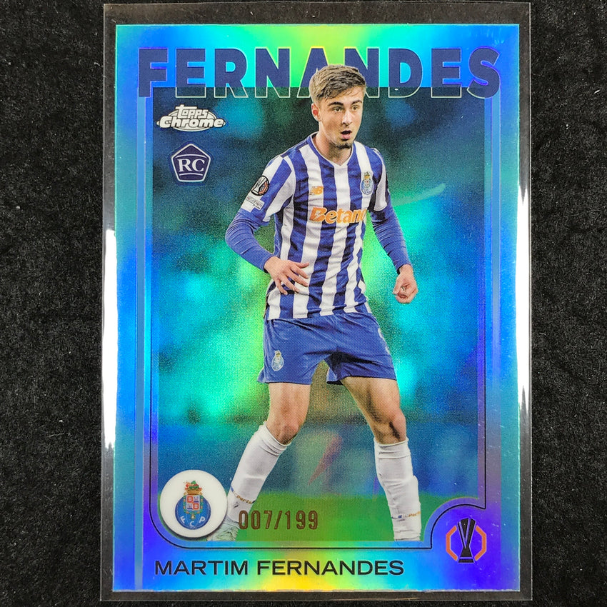 2024-25 Topps Chrome UEFA Club Comp MARTIM FERNANDES Rookie Base Aqua /199 #187