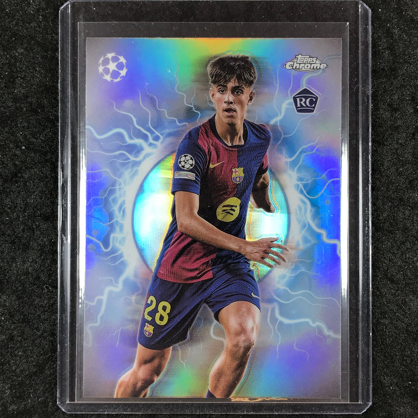 2024-25 Topps Chrome UEFA Club Comp BERNAL Circle Power Rookie High Voltage #5