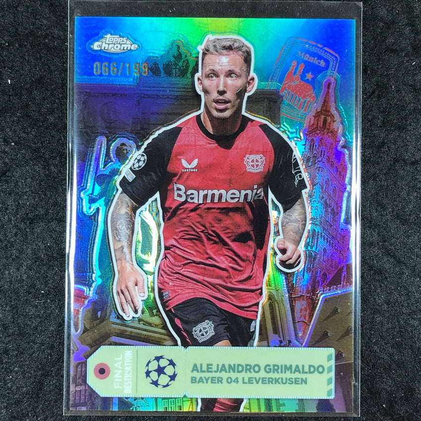 2024-25 Topps Chrome UEFA Club Comp ALEJANDRO GRIMALDO Destination Aqua /199 #35
