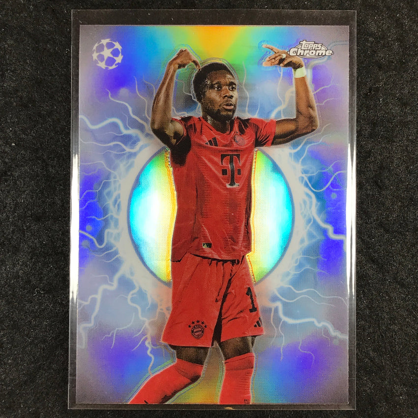 2024-25 Topps Chrome UEFA Club Comp ALPHONSO DAVIES Circle Power High Voltage #6