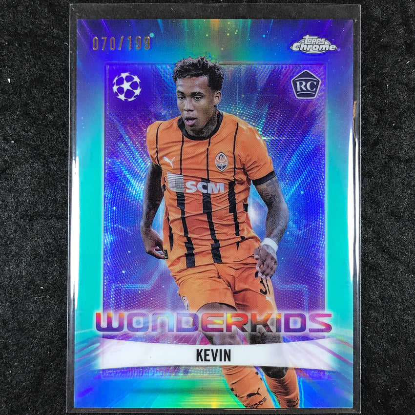 2024-25 Topps Chrome UEFA Club Comp KEVIN Wonderkids Rookie Aqua /199 #20