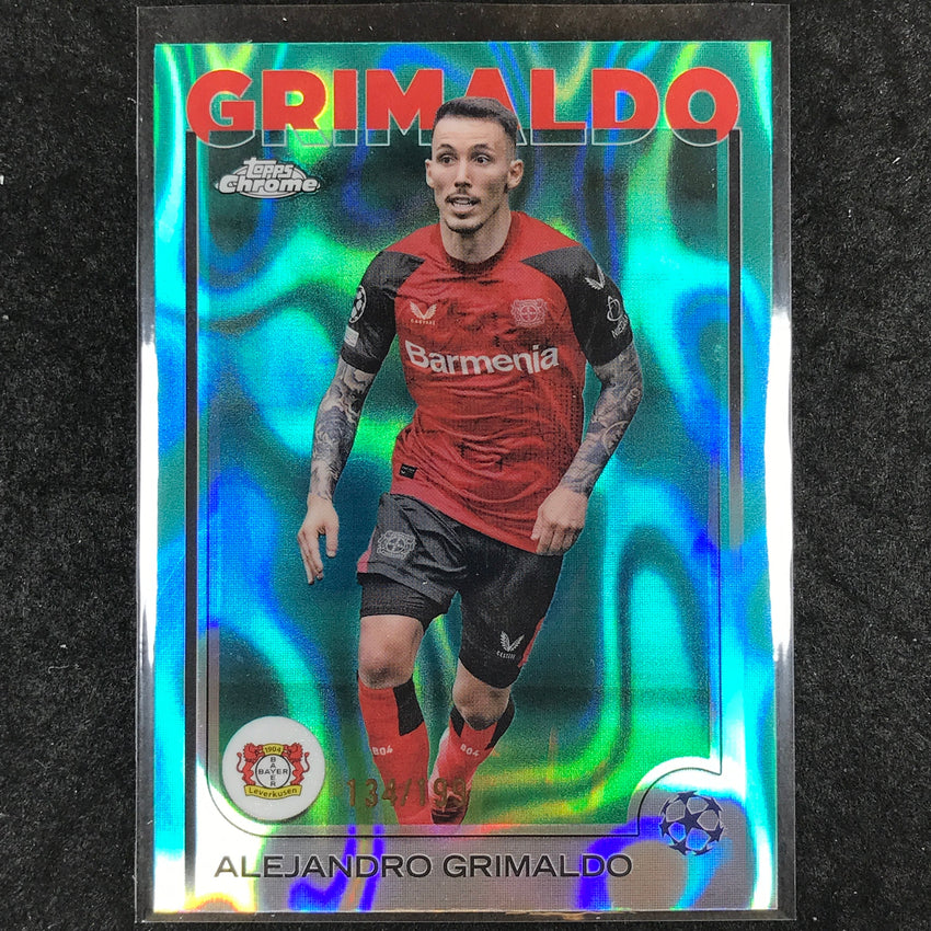 2024-25 Topps Chrome UEFA Club Comp ALEJANDRO GRIMALDO Base Aqua Lava /199 #3